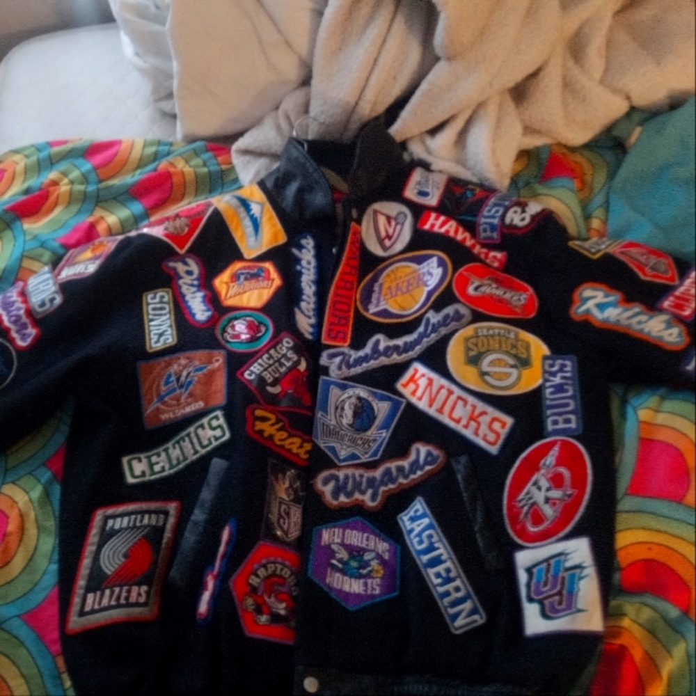Kids Black NBA Team Patch Jacket